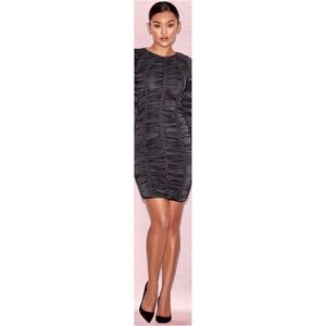 House of CB Charcoal Siege Laser Cut Braided Dress Size XS